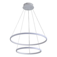 Colgante Doble Aro Led Blanco 60/40cm L8950 50w - Su Luz Deco