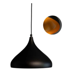 Lampara Colgante Goldie Negro Dorado 30cm Apto Led E27cie - comprar online