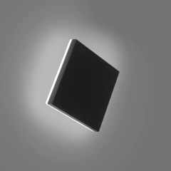 Aplique De Pared Tetra Negro 12w Deco Moderno Exterior