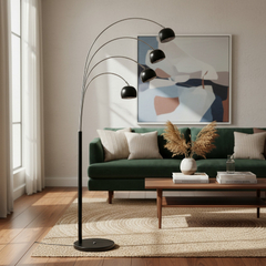 Lampara De Pie Miro 4 Luces Negra Apto G9 Deco Moderno en internet