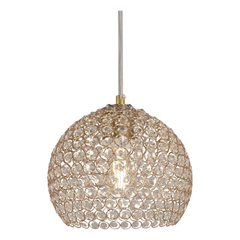 Colgante Copen Dorado Cristal 15cm Deco Moderno Apto Led E27 - comprar online