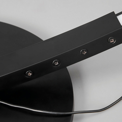 Lampara De Pie Curva Moderna Morti Negra Led Dimerizable - Su Luz Deco