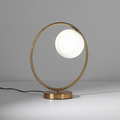 Lampara Velador De Mesa Aydi Dorado Apto Led - comprar online