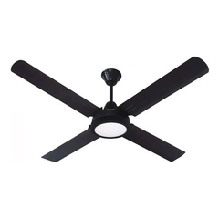 Ventilador De Techo Negro Garantía + Panel Led 18w Tg - comprar online