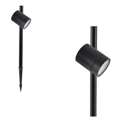 Aplique Snow Jabalina Aluminio Negro Exterior Gu10 30cm Cie - comprar online