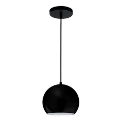 Imagen de Colgante 3 Luces Bocha 15cm Negro Moderno Apto Led E-27
