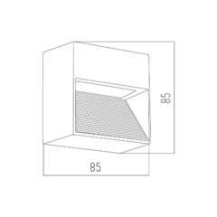 Imagen de Aplique Exterior Aluminio Isch Led 3w Negro