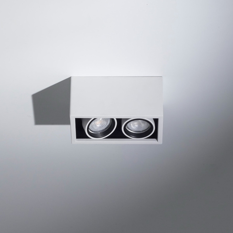 Plafon 2 Luces Blanco Cardanico Gu10 Anton Alta Calidad - comprar online