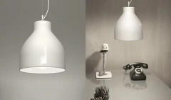 Colgante Ceramica esmaltada blanca