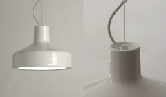 Colgante esmaltada blanca