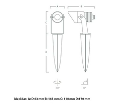 Imagen de Aplique Led Jabalina Vk-spot-k10 Pro Diseño Exterior