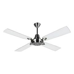 Ventilador De Techo Acero 4 Palas Transparente Acrílico Tg