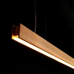 Colgante Lineal Lito 200 Iluminacion Led Madera Natural N-g - Su Luz Deco