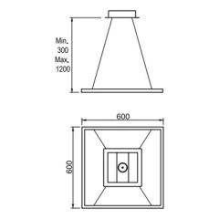Colgante Deco Quadra Negro Led 60x60cm 46w 4200lm Moderno en internet