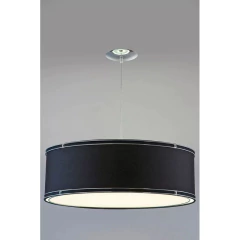 Colgante 3 Luces Doble Aro Negro Cromo 50cm Apto Led en internet