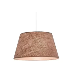 Colgante 1 Luz Lampara Arpillera 35cm Cañamo Claro Apto Led