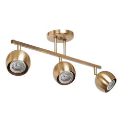 Plafon Moderno Barral 3 Luces Apto Led Movil Dorado Bochas