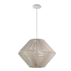 Colgante Hilo Natural Apto Led E27 Deco Rombo 45cm - comprar online