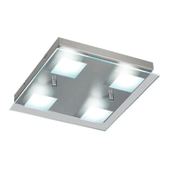 Aplique 4 Luces Batti 24w Acero Vidrio Templado 4624ac King - comprar online