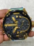 Mr. Daddy 2.0 Dourado Preto Linha Premium Cronógrafo 4 Fusos Horários DZ7333 - loja online
