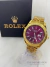 Relógio Datejust Dourado Mostrador Vermelho 41mm Masculino - loja online