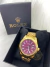 Relógio Datejust Dourado Mostrador Vermelho 41mm Masculino - comprar online