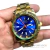 Relógio Milgauss Dourado Azul Masculino Luxo 41mm