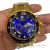 Pro Diver Dourado Azul Bezel Preto Linha Premium Cronógrafo - comprar online