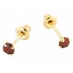 Brinco de Ouro 18k Pedra 2,5mm Baby - comprar online