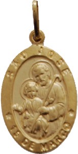 Medalha São José em Ouro 18k