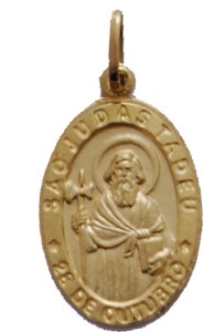 Medalha São Judas Tadeu em Ouro 18K