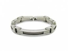 Pulseira Aço Inox Algema Convex