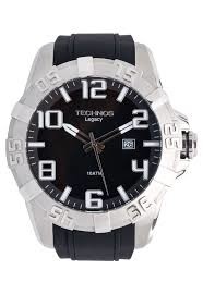 Relógio masculino com pulseira de borracha da TECHNOS 2315AAG/8P