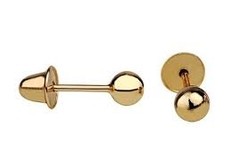 Brinco Bola de Ouro 18k 3mm - comprar online