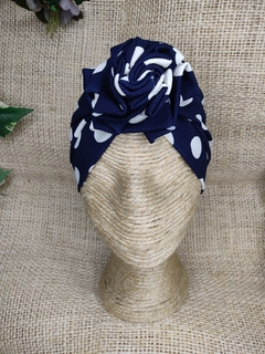 Turbante Gorro Flor Puntos 2 - comprar online