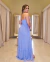 Vestido Longo Tule com poá alça e fenda Serenety na internet