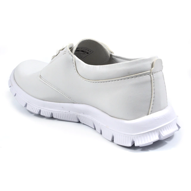 Berlín Zapato Hombre Acordonado Profesional Cuero Ecologico Blanco — imagen 9