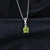 Colar com Pingente em Peridoto Ponto de Luz 6mm em Prata na internet