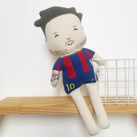 Muñeco Messi en el Barcelona
