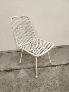 Silla Hierro Mimbre PVC de Exterior - Emuebles