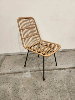 Silla Hierro Mimbre PVC de Exterior - comprar online