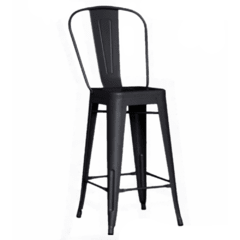 Banqueta Tolix con respaldo Alto Asiento Cuadrado
