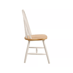 Silla Windsor Blanca con asiento Natural - Emuebles