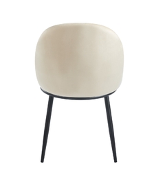 Silla Zuma pana Beige con estructura negra, ideal para decoración moderna.
