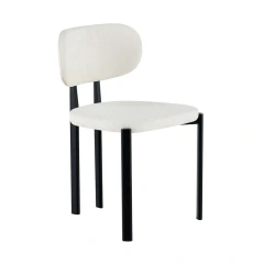Silla Garona Tapizada base Acero Negra - Emuebles: sillas de diseño y deco