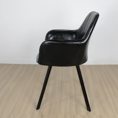 Sillon Maro Ecocuero Negro - Emuebles: sillas de diseño y deco