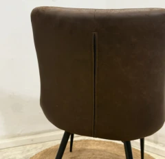 Silla Anselmo ecocuero Marron
