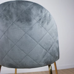 Silla Thea Pana Gris base Dorada - Emuebles: sillas de diseño y deco