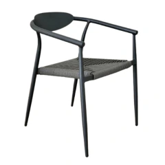 Silla Cipre Gris Aluminio de Exterior