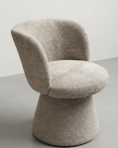 Silla Verdun Marron Tapizada Giratoria